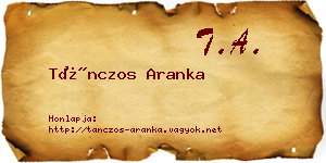 Tánczos Aranka névjegykártya